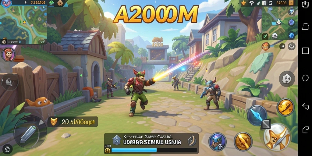 Tampilan gameplay A200M yang seru dan mengasyikkan untuk pemain casual.