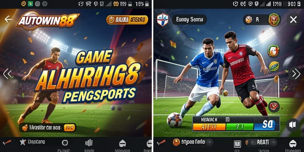 Tangkapan layar AUTOWIN88 menunjukkan aksi pertandingan olahraga yang seru.