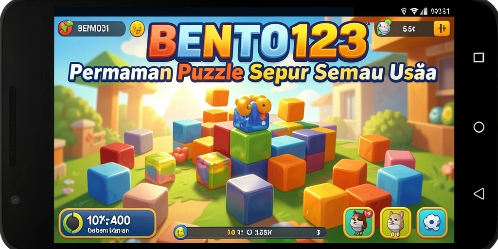 Tampilan gameplay BENTO123 yang penuh warna dan menantang.