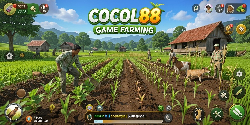 Tangkapan layar gameplay COCOL88 menampilkan aktivitas berkebun yang menarik.