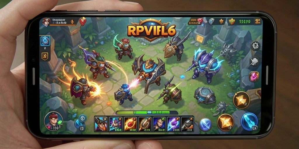 Tangkapan layar gameplay RPVIP6 dengan aksi pertempuran yang mendebarkan.