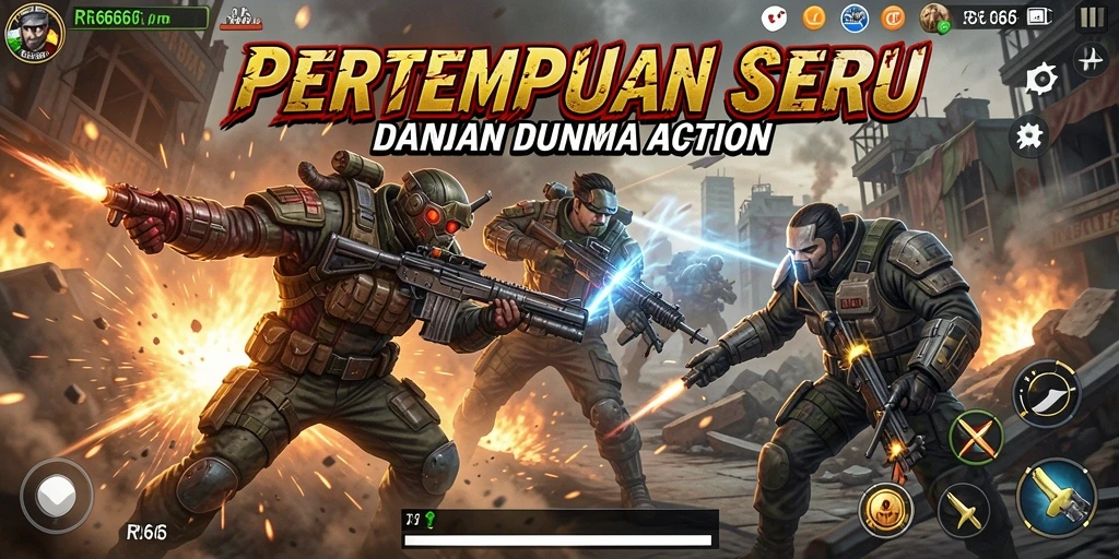 Tampilan gameplay seru dan menegangkan dalam game Action RR666.